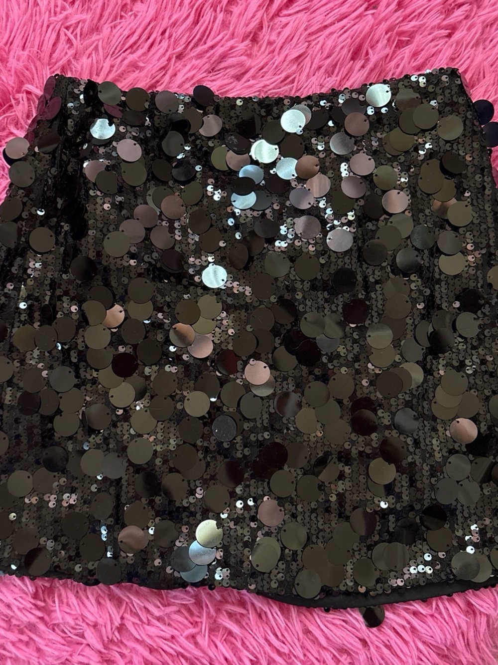 Black Sequin Mini Skirt - Women's Party Skirt